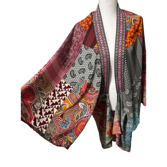 Honey Punch Mixed Print  Bohemian Kimono  Small - XL - Picture 2 of 10